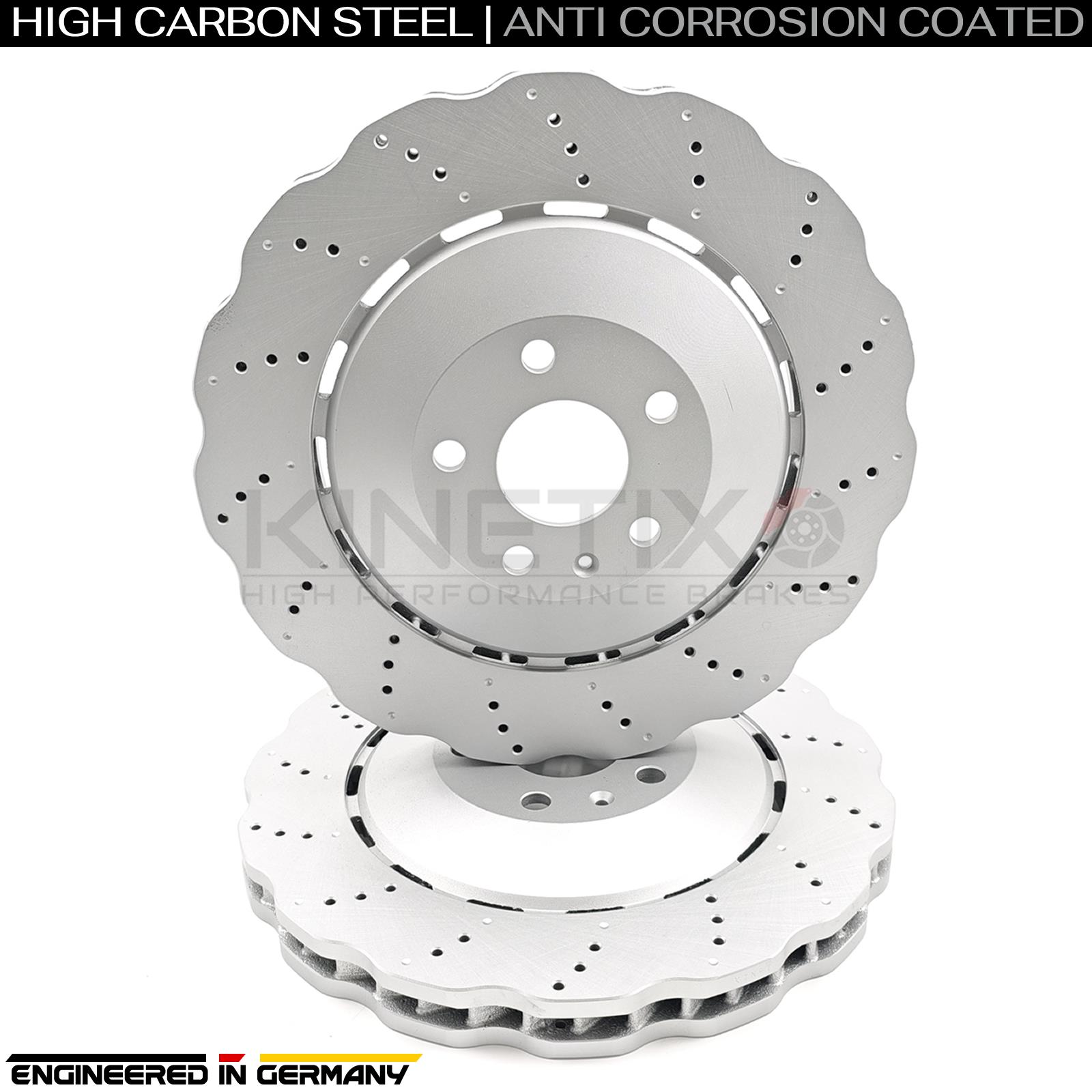 FOR AUDI RSQ3 RS Q3 (13-2018) WAVEY FRONT BRAKE DISCS 8U0615301A